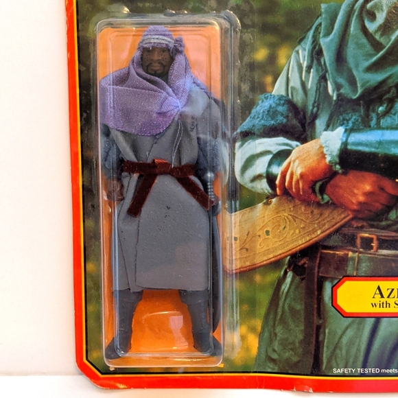 Vintage Robin Hood Prince Of Thieves. Azeem With Scimitar. Kenner 1991. NEW MOC! - Picture 4 of 4